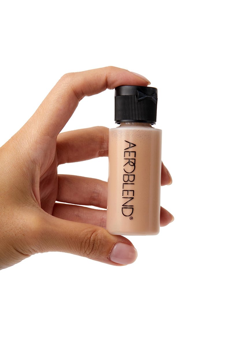 AEROBLEND Airbrush Foundation Makeup: Professional, Water-Based, Buildable, Long-wearing, For all skin types, 1 oz (N25)