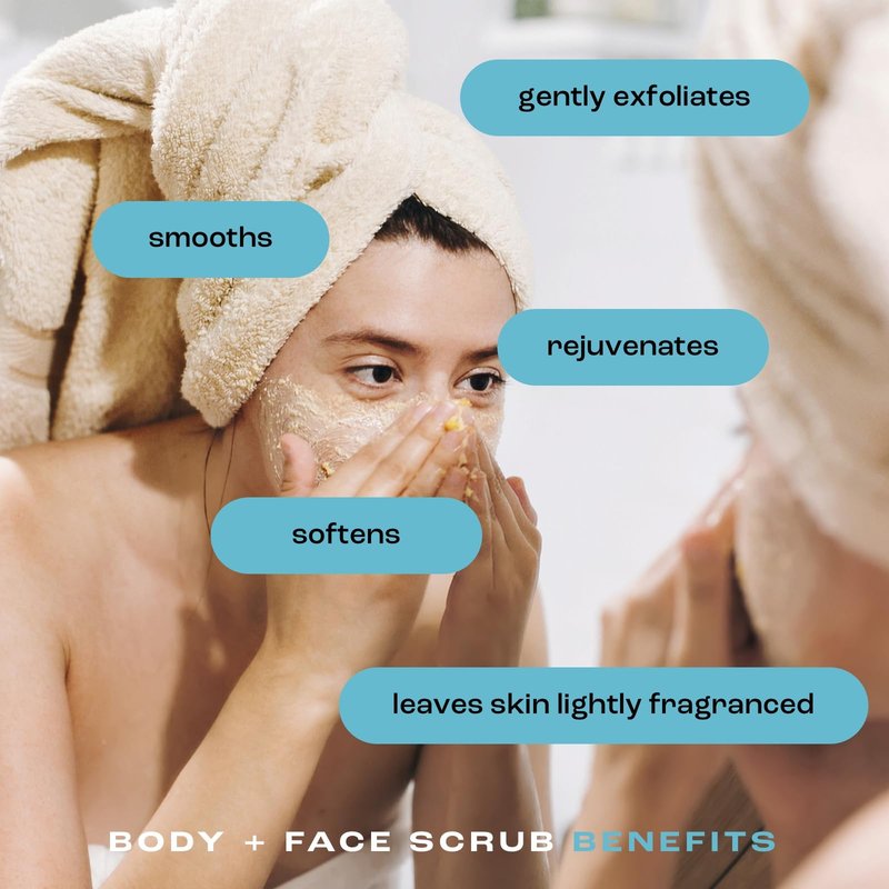 Natural Inspirations Sea Salt Citrus Exfoliating Face + Body Scrub 6oz