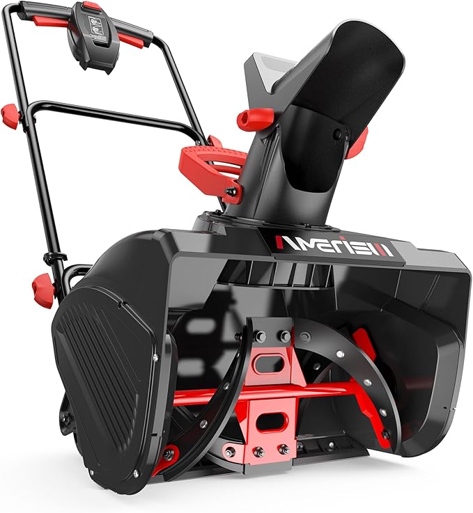 18-Inch Electric Snow Blower, 30 FT Throw Distance, 15-Amp Corded Snow Thrower, 2200 RPM Motor, Lightweight Snow Removal Machine for Driveway, Sidewalk, Patio & Small Yard