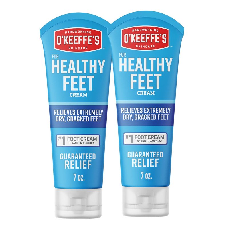 O'Keeffe's Foot Cream for Extremely Cracked Feet - 7 oz Tube | Moisturizing Repair Formula (2 Pack)