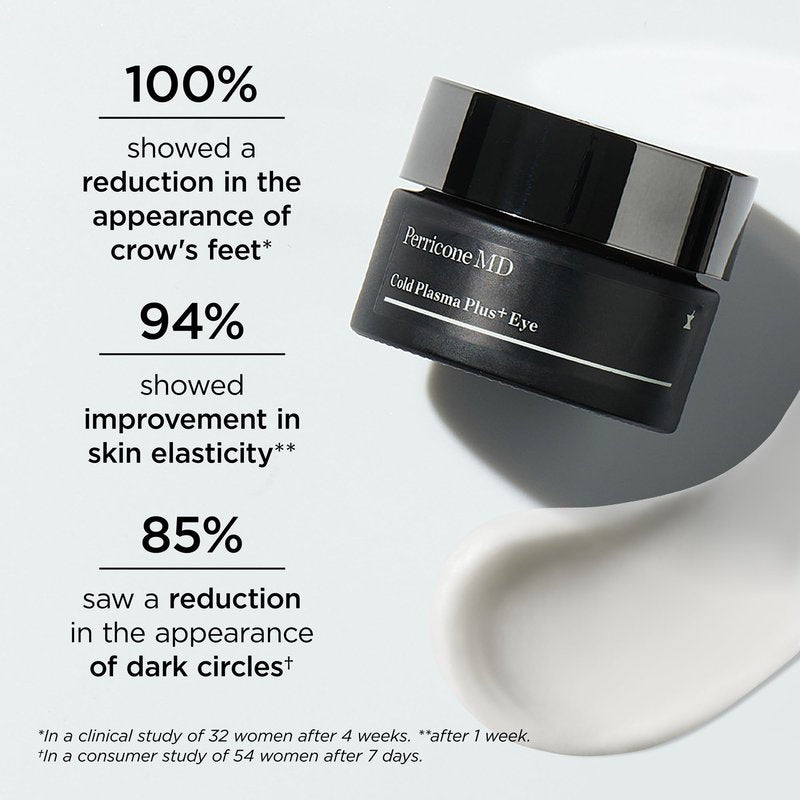 Perricone MD Cold Plasma Plus+ Advanced Eye Cream – Anti-Aging Eye Cream for Dark Circles, Puffiness & Wrinkles – Hydrating, Firming Eye Treatment with Peptides & Vitamin C – 0.5 fl oz