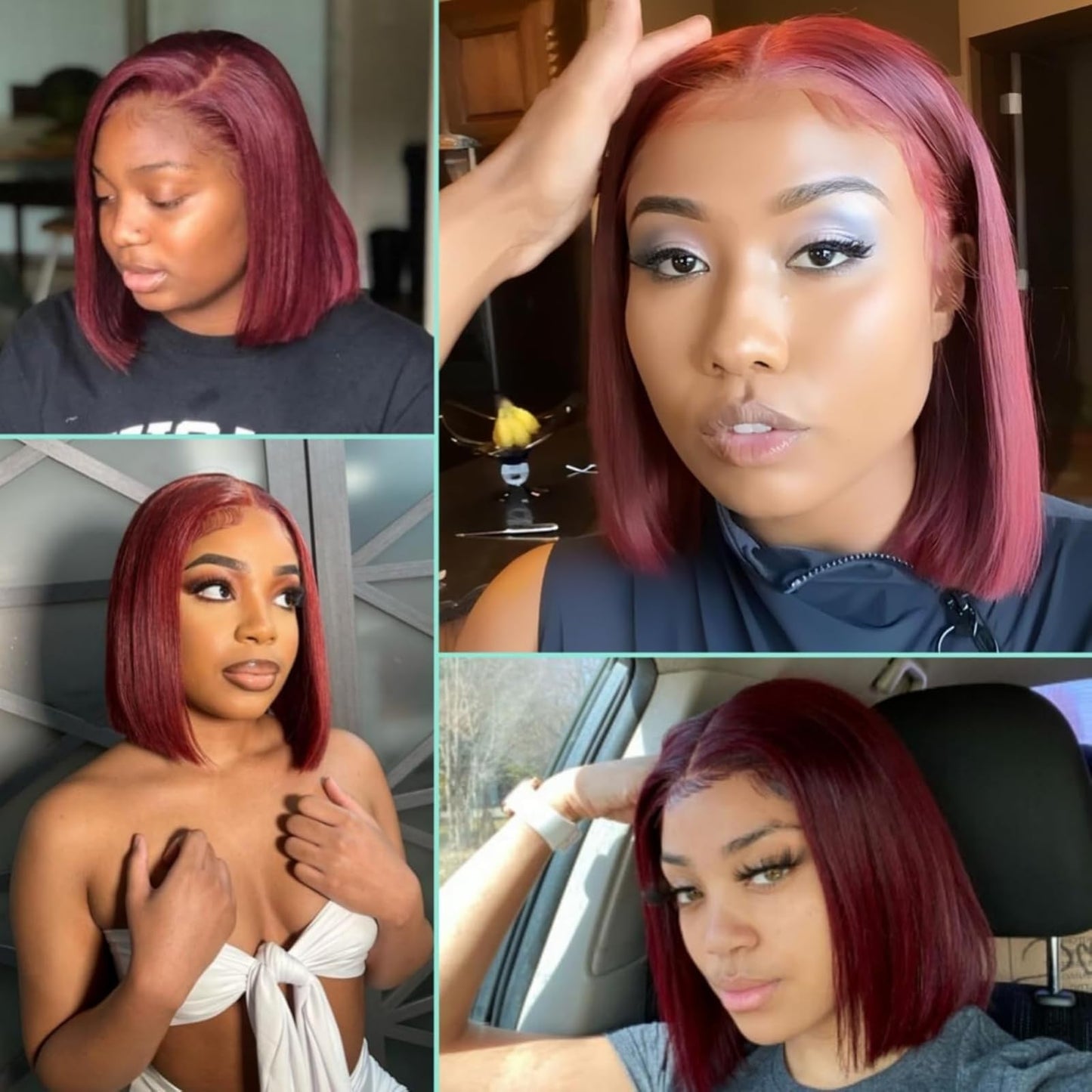 aibasi short Bob wig human hair 13x4 HD Lace Front Bob Wig Human Hair Comfortable Breathable Natural Short Style, Fluffy & Face-Slimming Heat-Stylable & Easy Care 200% Density