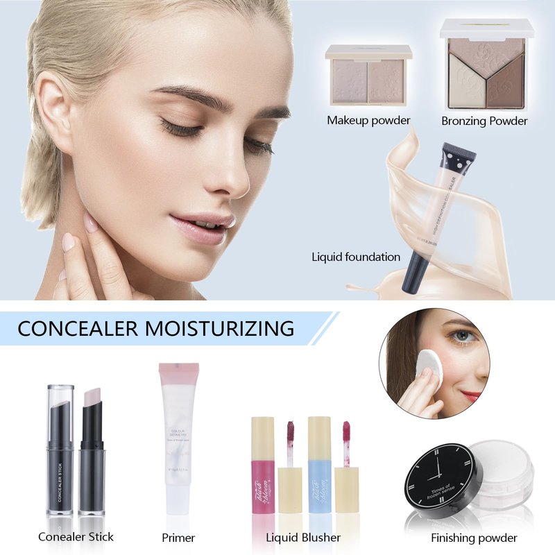 Makeup Kits For Girls Teens, Makeup Gift Set For Women with Eyeshadow Palettes, Brushes, Lip Gloss, Travel Make up Starter Kit For Beginners (C01612)