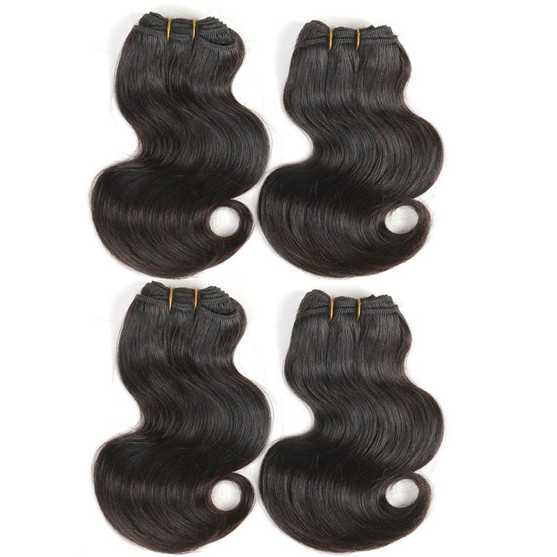 Luxnovolex Brazilian Hair Body Wave 4 Bundle Brazilian Virgin Hair Wavy 8A Grade 100% Unprocessed Human Hair Weave Bundles Short Sew In Hair Extentions