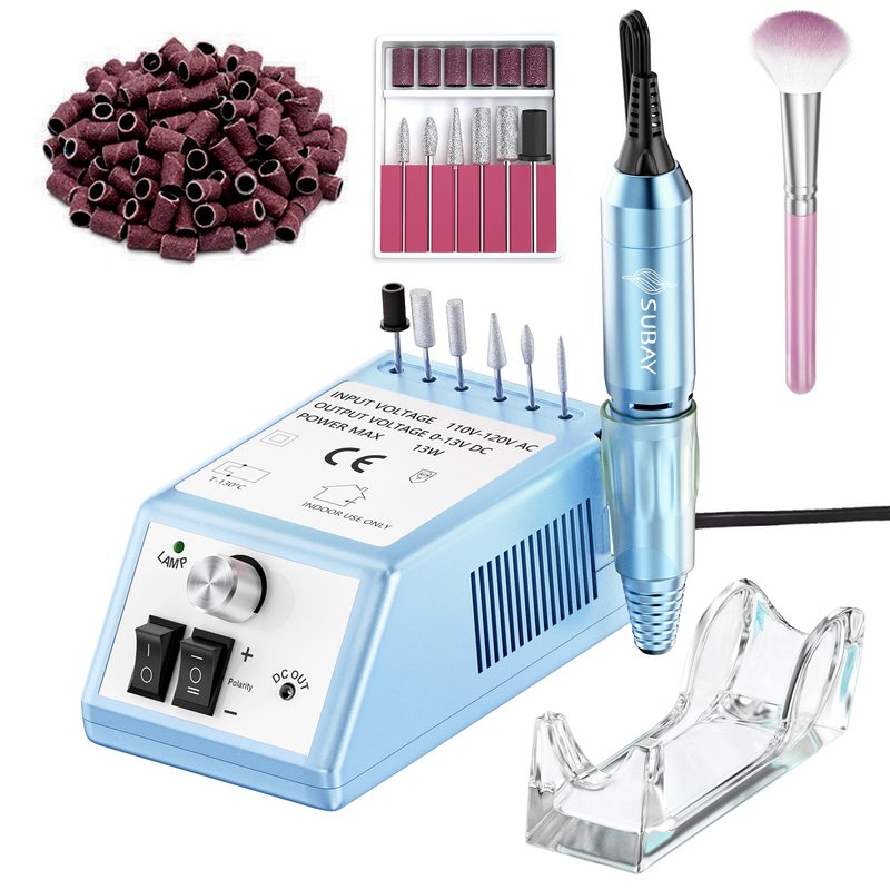 Subay Professional Nail Drill Electric File 20000RPM for Acrylic Nails, Gel Nail, Nail Art Polisher, Manicure Pedicure Tools for Salon Home