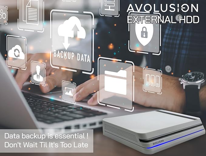 Avolusion PRO-X Series USB 3.0 External Hard Drive for WindowsOS Desktop PC/Laptop (White) - (8TB) (Renewed)