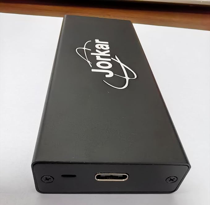 Jorkar External USB-C 3.2 SSD Enclosure for MacBook Air/Pro 12+16 PIN SSDs, Hard Drive Reader for A1466 A1465 A1502 A1398 SSDs mid 2013-2017, Portable Mac SSD to USB C Adapter Case