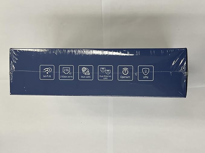 GL.iNet GL-MT6000 (Flint 2) WiFi 6 High Speed Gaming Routers for Wireless Internet, 2 x 2.5G Ethernet Ports, Long Range Computer VPN WiFi Router, Home & Business