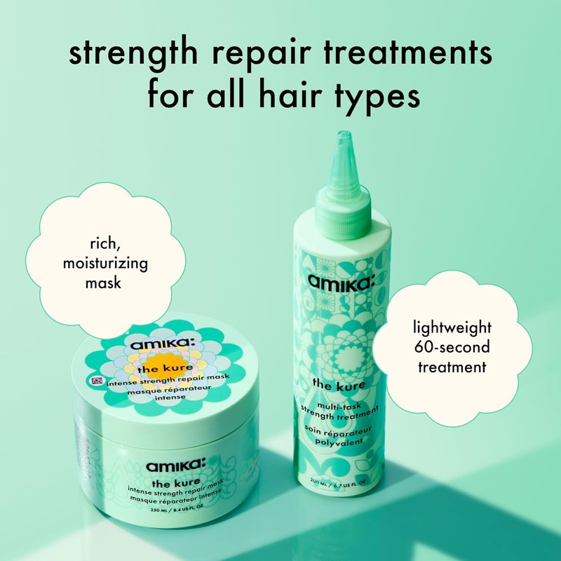 Amika The Kure Multi-Task Strength Repair Treatment | Deep Conditioning Hair Mask for Damaged Hair