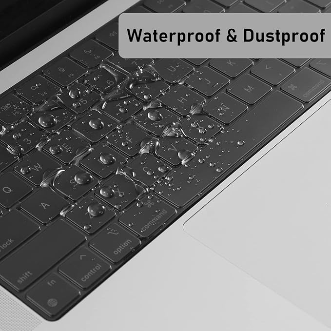 EooCoo Premium Keyboard Cover Skin Protector, Laptop Accessories Compatible with 2026 2025 2024 2023 2022 2021 M5/M4/M3/M2/M1 Pro/Max MacBook Pro 14/16, M5-M2 MacBook Air 13/15, MacBook Neo, Tinted