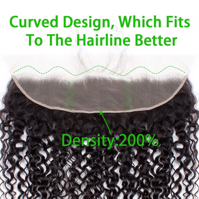 5x5 Closure Deep Wave Regular HD Lace Closure, 200% Density, 12A Brazilian Virgin Human Hair Closure Pre Plucked with Baby Hair Natural Black 12 Inch