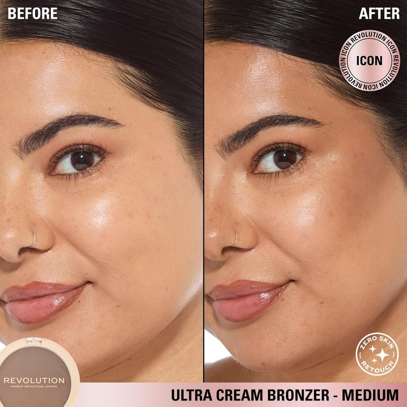 Ultra Cream Face Bronzer - Buildable & Blendable Vegan Contour | Medium 0.24 oz