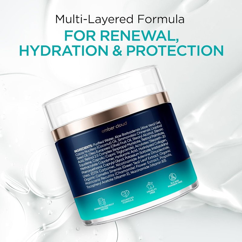 Collagen NAD+ Face Cream - Anti-Aging Moisturizer with Retinol & Hyaluronic Acid | 1.7 Oz, All Skin Types
