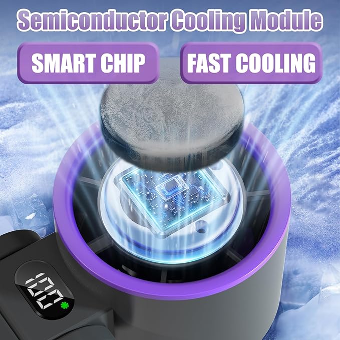 Koucen Portable Handheld Fan Rechargeable 100 Speeds Turbo Ice Cooling Personal Mini Fan Small Foldable 3-IN-1 for Neck/Desk/Hand, Travel Essentials Gifts for Women Men/Grey