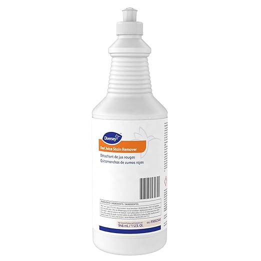 Diversey 95002540 Red Juice Stain Remover, Removes Wine, Fruit Punch, Soft Drinks, Grease, Mustard & More from Carpet, Ready-to-Use, 32-Ounce (Pack of 6)