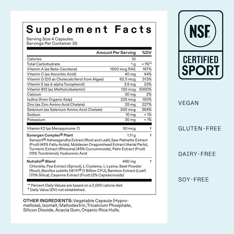 Nutrafol Women's Hair Growth Supplements - Clinically Tested for Thicker, Stronger Hair | 1 Month Supply, Ages 18-44