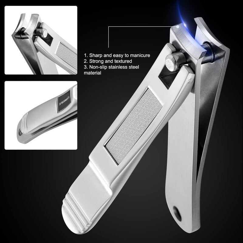 Professional Manicure Set - 11 in 1 Nail Kit for Men & Women | Stainless Steel Grooming Tools, 13 Pieces
