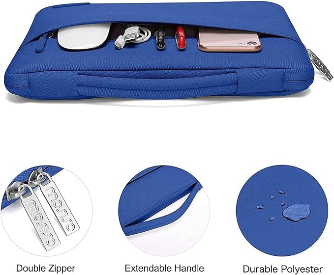 MOSISO Compatible with MacBook Air 13 inch Case M5 2026 M4 2025 M3 M2 2024-2022 A3449 A3240 A3113 A2681,Hard Shell&Sleeve Bag&Keyboard Skin&Webcam Cover&ScreenFilm for MacBook Air 13.6, Royal Blue