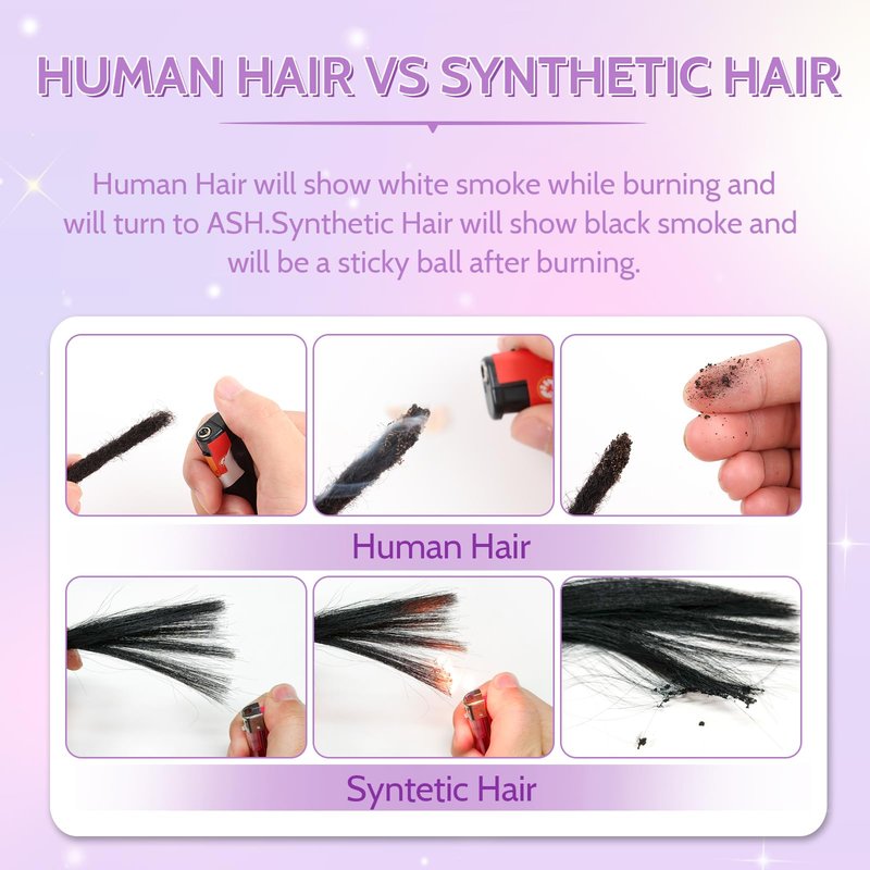 Loc Extensions Human Hair Dreadlock Extensions Human Hair Dreads Extensions for Men Women Kids Real Human Hair Locs Full Handmade Permanent Locs 0.6cm 6inch 30 Strands