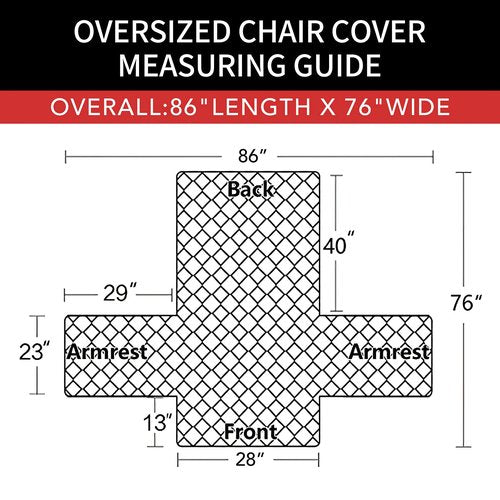 Easy-Going Oversized Chair Sofa Slipcover Reversible Sofa Cover Water Resistant Couch Cover Furniture Protector Cover with Elastic Straps for Pets Dog (Oversized Chair, Gray/Ivory)