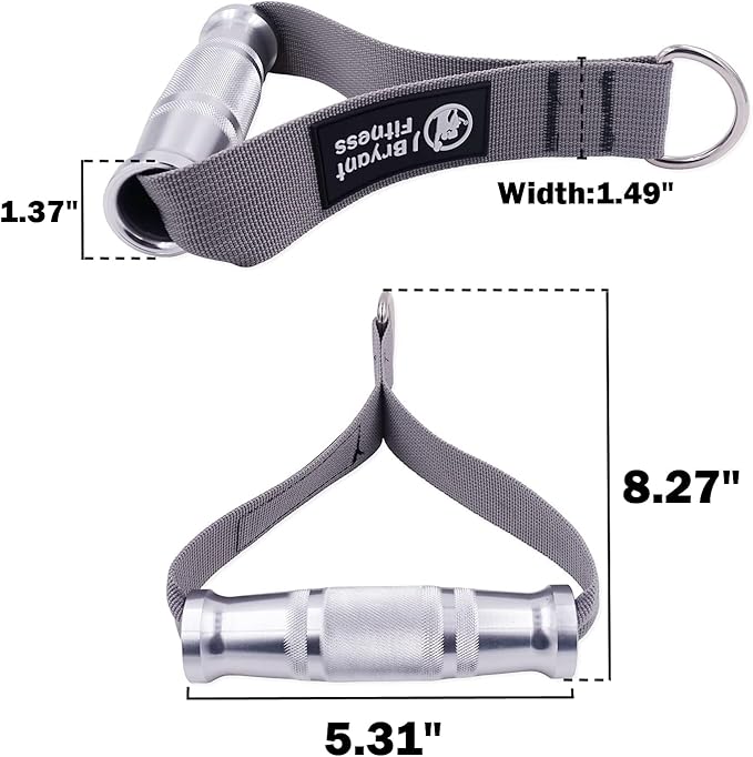 J Bryant Fitness Metal Gym Handles for Cable Machine Attachment Heavy Duty Aluminum Alloy Handle Grips Durable Workout Handles for Resistance Bands Pulley LAT Pulldown System