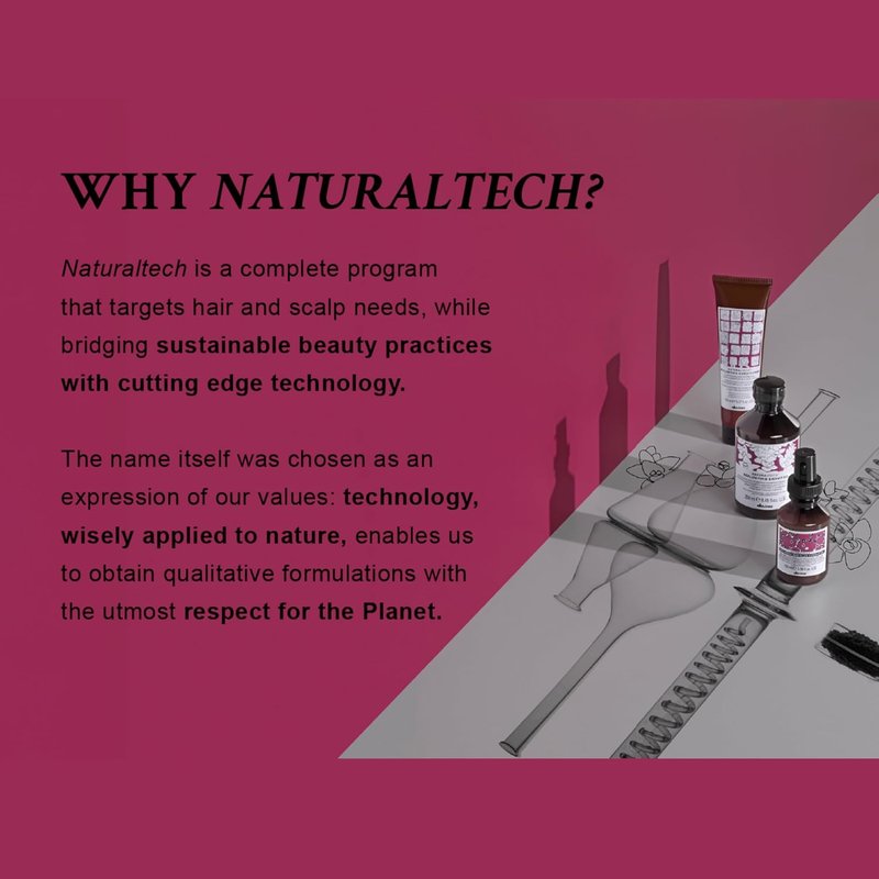 Davines Naturaltech Replumping Hair Filler - Moisturizing Treatment for Fine Hair | Thickens & Plumps, Travel Size 3.38 Fl Oz