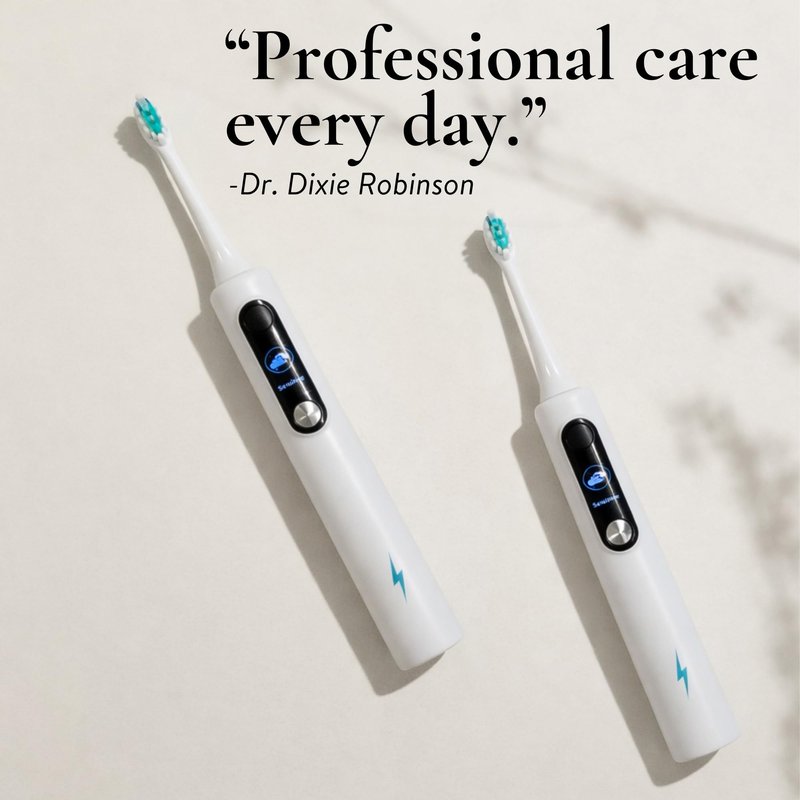 Blast Smile Care Electric Toothbrush with Tynex Bristles - Rechargeable Toothbrush with 30-Second Reminder & 2-Minute Smart Timer - IPX7 Waterproof Sonic Tooth Brush Includes 2 Tooth Brush Heads