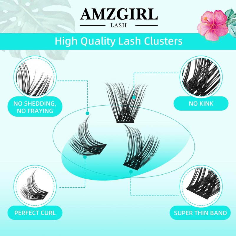 Lash Clusters Wet Look 168Pcs Eyelash Cluster Ultra-Thin Lash Band Eyelashes Extensions Spiky Anime Wide Span Lashes(Okra,C-Mix10-18mm)
