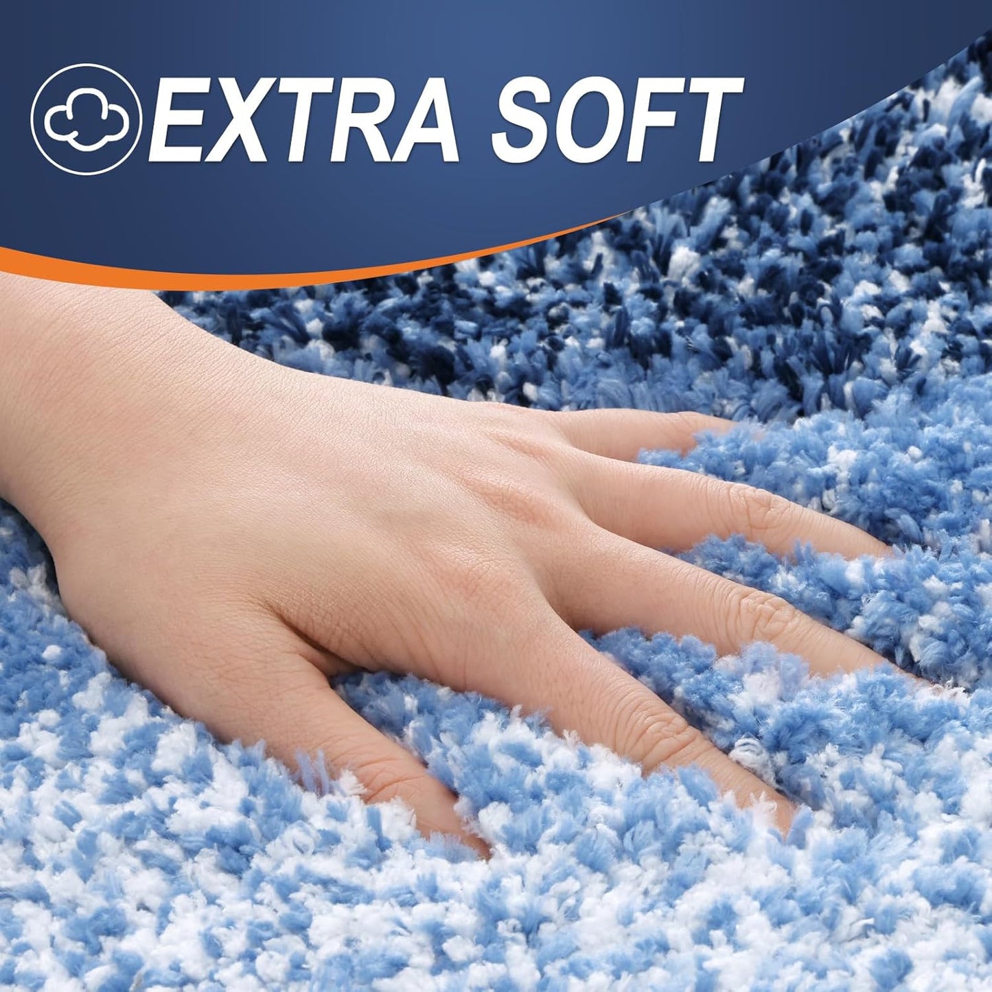 OLANLY Bathroom Rugs | Extra Soft Microfiber Mat 30x20 - Quick Dry, Machine Washable, Navy