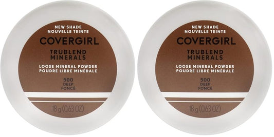 COVERGIRL TruBlend Loose Mineral Powder - Deep Shade | Lightweight, Flawless Finish (Pack of 2)