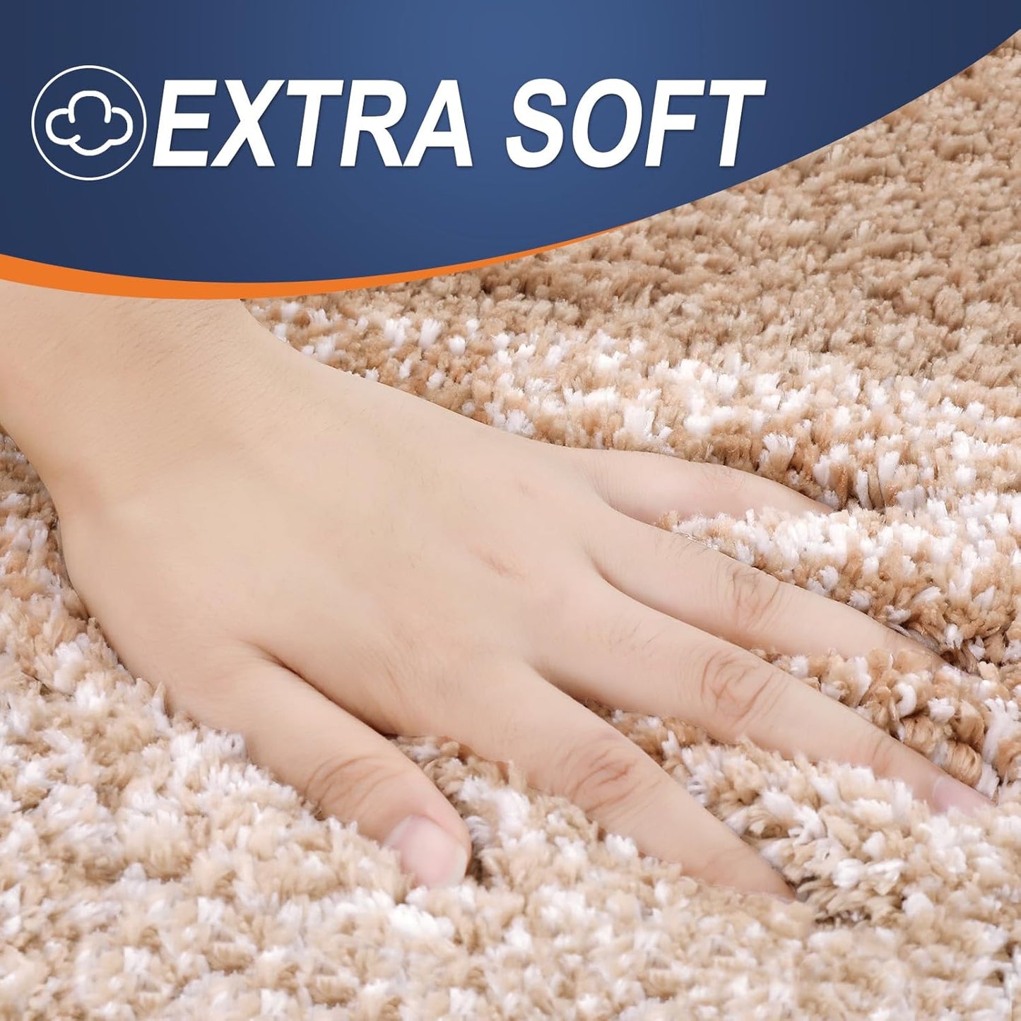 OLANLY Bathroom Runner Rug - Extra Soft Microfiber Mat | Quick-Dry, Washable 70x24, Beige