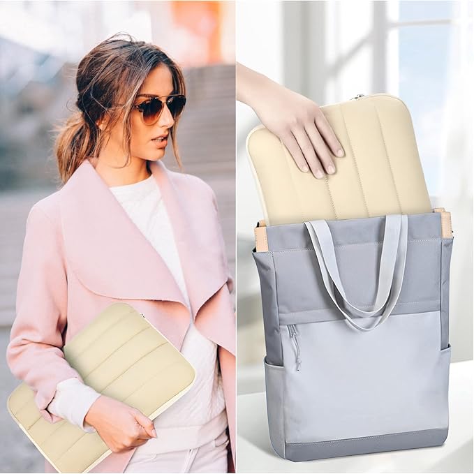 Bagasin Laptop Sleeve Bag, 13 13.3 Inch Laptop Sleeve Protective Sleeve for MacBook Air Pro M2/M1, MacBook Pro 14, iPad Pro 12.9, HP, Dell, Lenovo, Asus Notebook