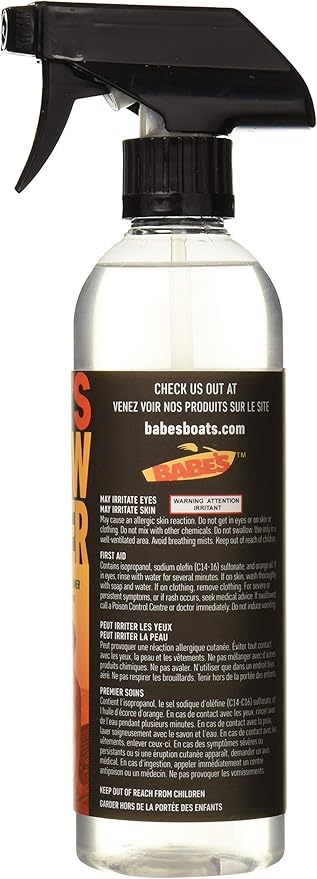 Babeâs Mildew Master â Lifts Marine Grime for Boats â Enzyme & Peroxide Formula â Safe for Carpet, Vinyl & Hard Surfaces