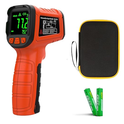 MOONASCEND 50:1 Infrared Thermometer Temperature Gun, -58°F to 1796°F Digital Laser Temp Gun for Cooking, Pizza Oven, BBQ, Fridge IR Thermometer Gun for HVAC, Engine, and Industrial Use