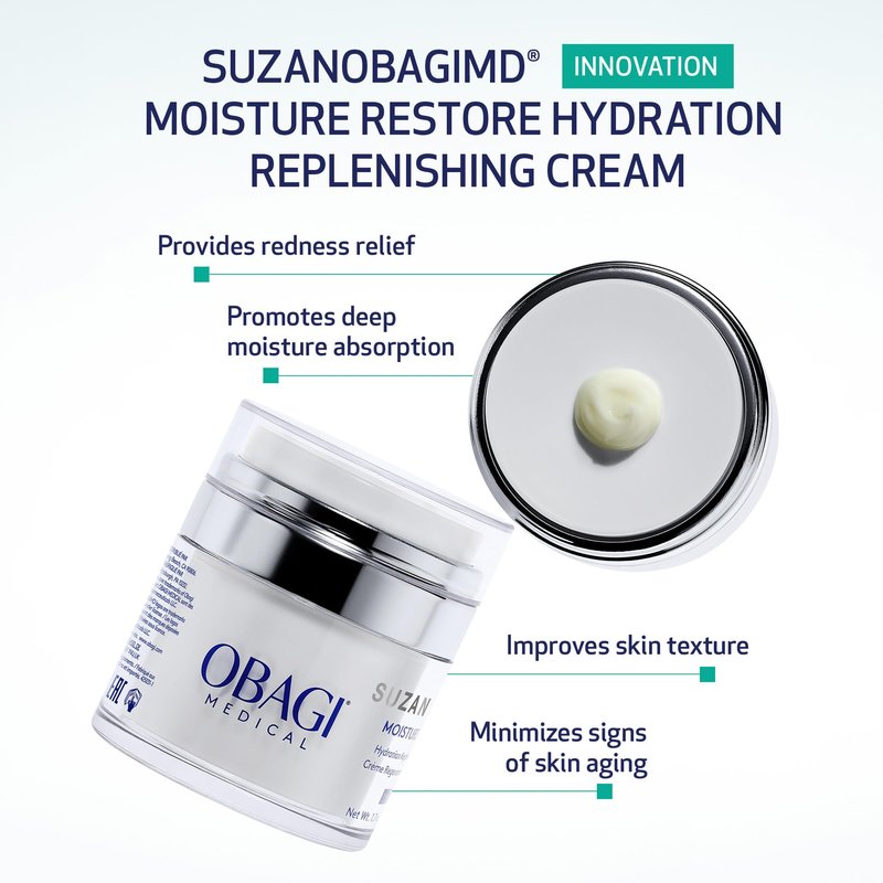 SUZANOBAGIMD Moisture Restore – Medical-Grade Multi-Layered Moisture Provides Redness Relief, Long-Lasting Hydration + Improves Skin Texture & Firmness – Suitable for All Skin Types – 1.7 oz