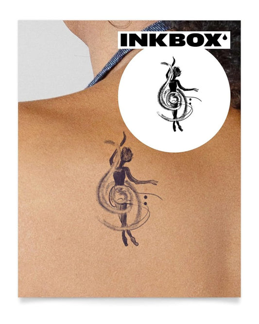Temporary Tattoos - Semi-Permanent Water-Resistant Inkbox Tattoo | Lasts 1-2 Weeks, 4 x 4 in, In Unison Design