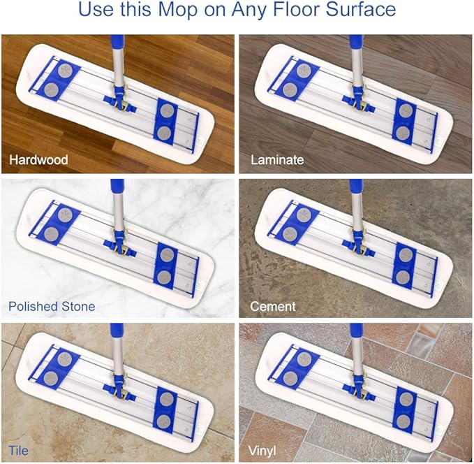 Arkwright Spray Mop Replacement Pads - (Case of 120) Bulk Microfiber Flat Dry and Wet Refill Mop Pads Floor Cleaning, Compatible with Bona and Rubbermaid, Fits All Mop Heads, 18 in, Red
