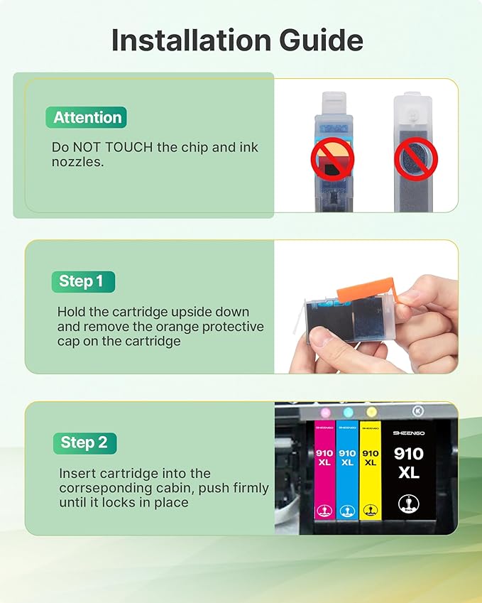 SHEENGO Comaptible Remplacement Ink Cartridge for 910XL 4 Pack