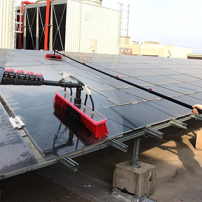 Photovoltaic Panel Cleaning,Cleaning Pole,Water Fed Telescopic Brush,Window Clean,Extendable Cleaner Conservatory Roof Cleaning Tools,6m/20FT