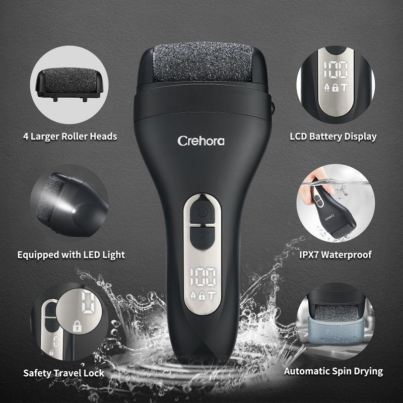 Electric Foot Callus Remover, Rechargeable Electronic Foot File Pedicure Kits, Electric Callus Remover for Feet, Foot Scrubber Dead Skin Remover, Professional Foot Care for Dead Skin