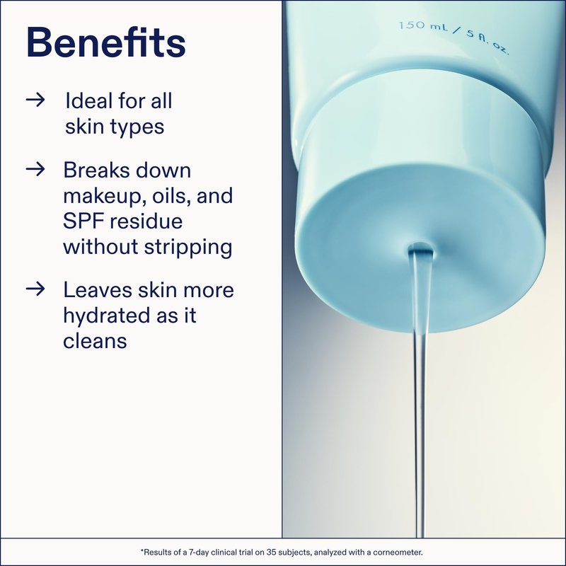 Skinfix Ceramide + Ectoin Gentle Gel Cleanser - 5 oz - SPF + Makeup Remover - Hydrates Skin - Vegan, Cruelty Free