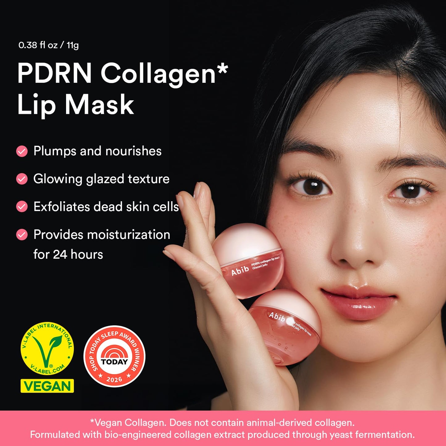 Abib Pink Me Up PDRN 3 Step Glow Kit | Overnight Firming Jelly Mask, PDRN Retinal Eye patches, PDRN Lip Mask | Mothers Teen Korean Skincare Set for Glass Skin, Birthday Gifts for Women