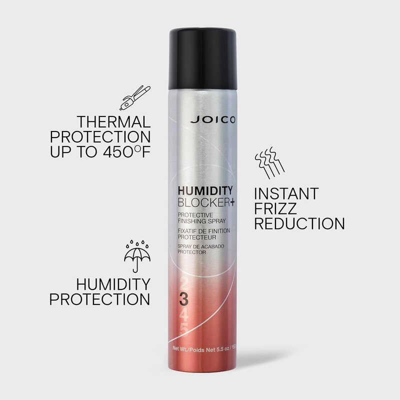 Joico Humidity Blocker+ Finishing Spray - Protects Against Heat, Humidity & Pollution | Reduces Frizz & Static | Paraben & Sulfate Free