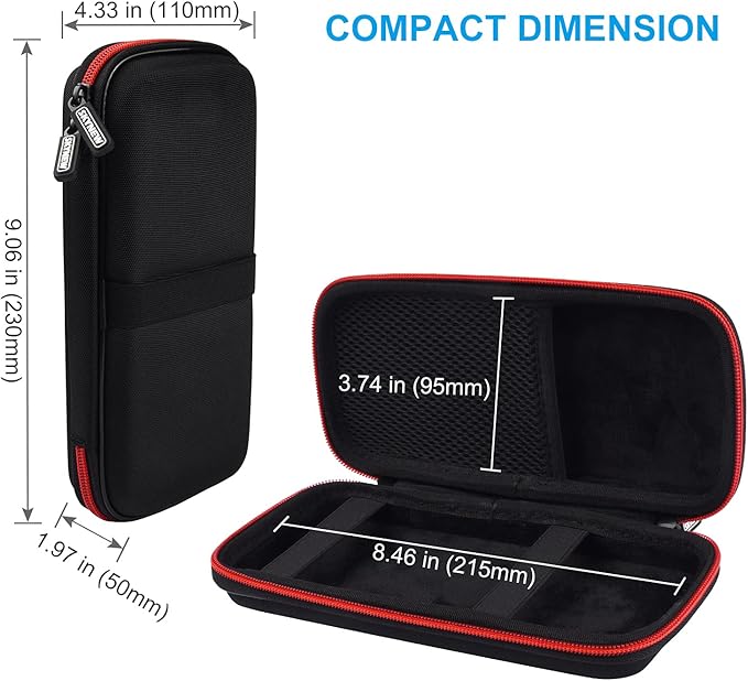 Skynew Power Bank Hard Travel Case Medium Compatible RAV Power 26800/20100/20000mAh, Anker Power Core 26800mAh/ PowerCore +26800mAh, INIU 10000mAh and Miady 10000/15000mAh (Medium Black)