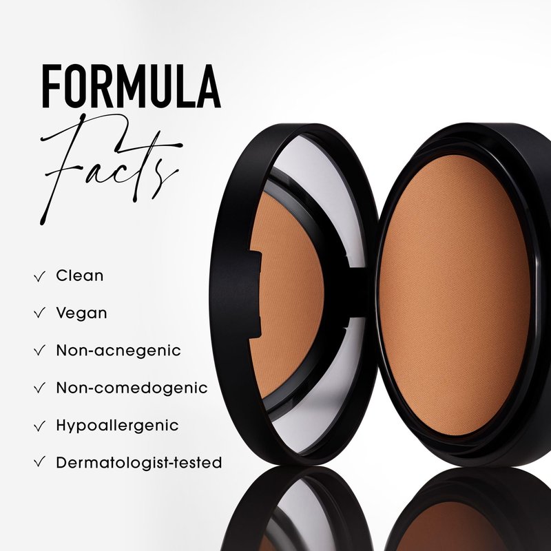 bareMinerals Barepro 24HR Skin-Perfecting Powder Foundation, Matte Pressed Powder Foundation Full Coverage with Plant-Based Squalene, Oil Control, Vegan - Fair 17 Neutral