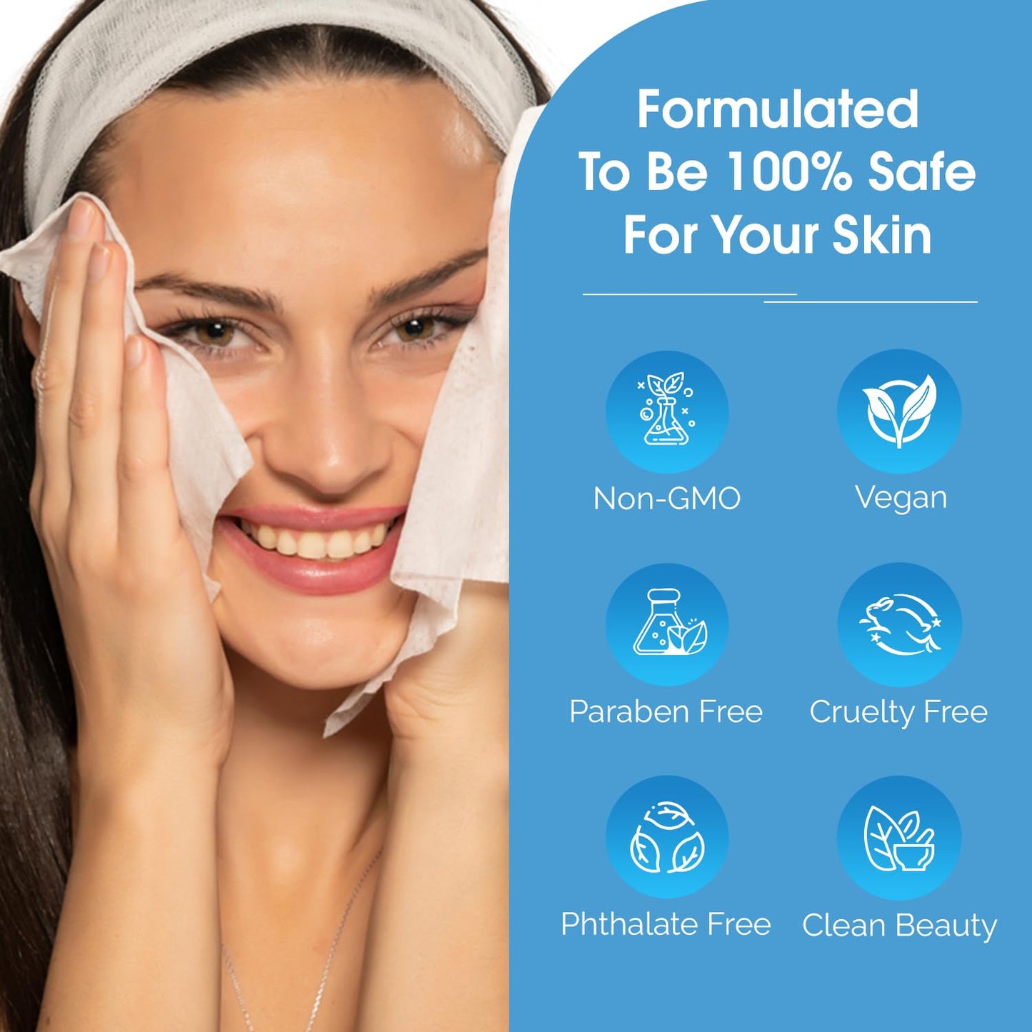 Radiant Aura Hyaluronic Acid & Ceramide Face Wipes – Dermatologist Tested, Anti-Aging, Korean Skin Care – Removes Makeup, Deep Hydration, Strengthens Skin Barrier – Vegan, Clean Beauty – 240 Count