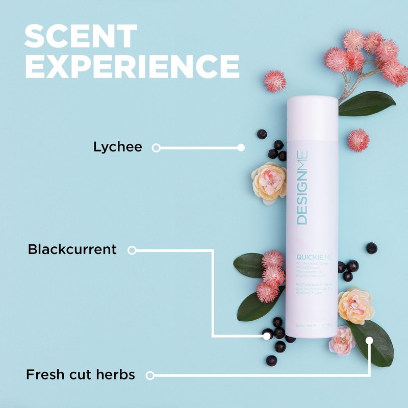 Design.Me QUICKIE.ME Dry Shampoo for Light Tones | Instantly Refreshes, Absorbs Oils | Root-Lifting Formula with Rice Starch | Residue-Free Waterless Spray for Blonde, Platinum, & Grey Hair