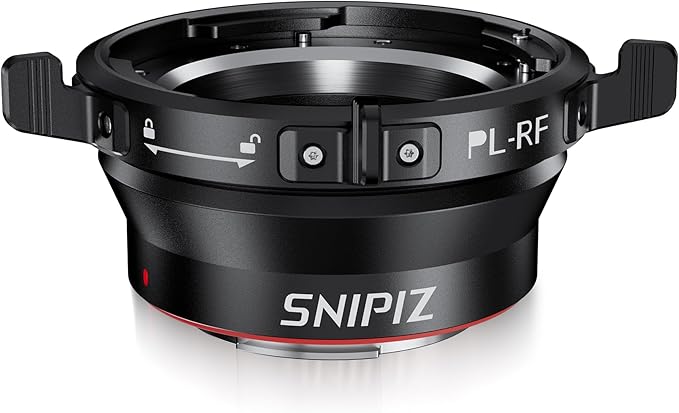 SNIPIZ PL-RF Lens Mount Adapter with Rotary Lock, Compatible with PL Lens to Canon RF Mount Cameras