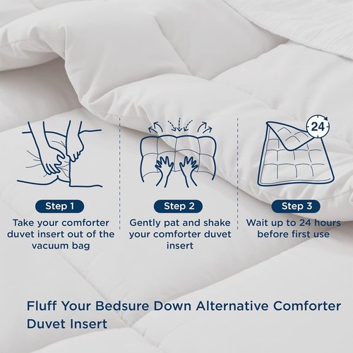 Bedsure Comforter Duvet Insert - Quilted Comforters Cal King Size, All Season Duvet, GentleSoft Down Alternative Bedding, with 8 Tabs, Gifts for Women/Men, Beige, California King 96 X 102 Inches