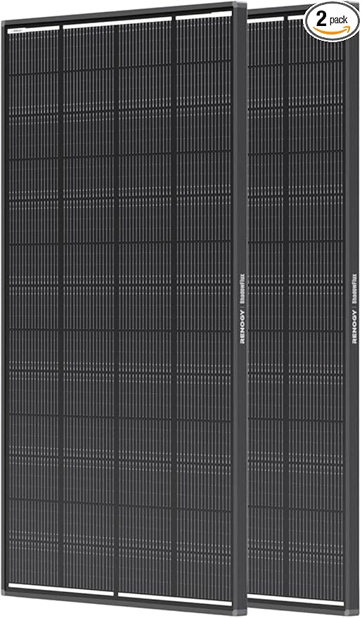 RENOGY REGO 400 Watt Solar Panel, 2PCS Renogy ShadowFlux 200W Solar Panel Anti-Shading N-Type 16BB, 25% High-Efficiency, Solar Panels Charger for RV Marine Roof Farm Battery and Off-Grid Applications